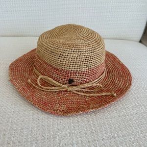 Tommy Bahama Tan and Red Straw Hat